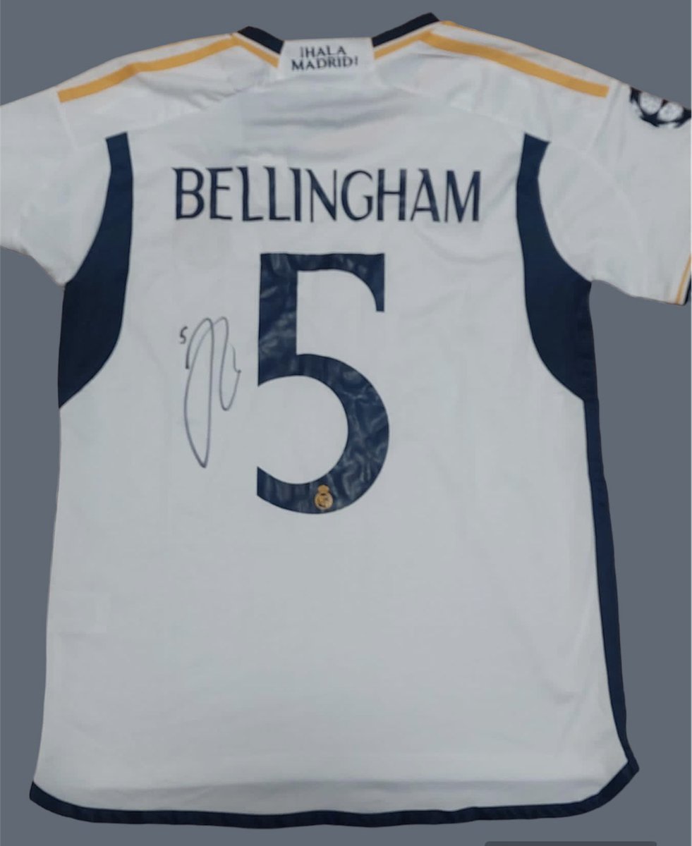 AdamGraphs's tweet image. SIGNED JUDE BELLINGHAM REAL MADRID 23/24 HOME SHIRT