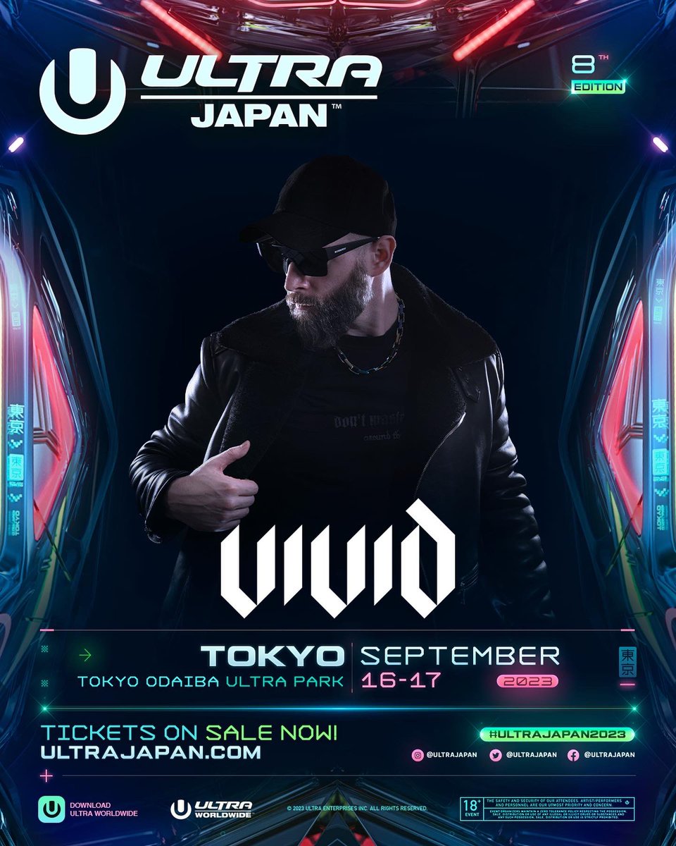 djvivid's tweet image. The VIVID raVe is coming to Ultra Japan September 17th! #Vsquad join me at the park stage for a high energy rave! This will be epic!

ULTRA JAPAN
2023年9月16日(土)&amp;amp;17日(日)
ultrajapan.com 
#ultrajapan #goultra #ticket #ultramusicfestival #ultra
