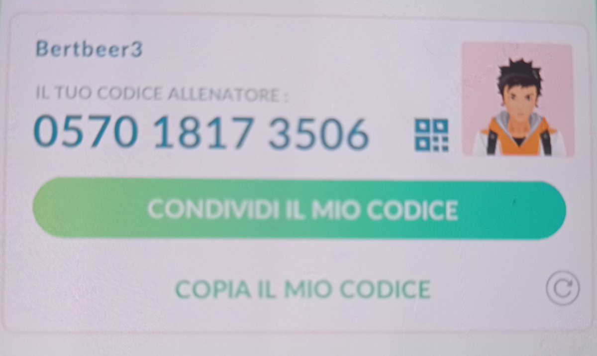 RobCavalloro's tweet photo. Invite me on Pokemon Go 😁

057018173506

 #PokemonGO 
#PokemonGOfriend #Pokemon #PokemonGoFriendsCodes
#PokemonGoRaids https://t.co/WCPmnVehIN