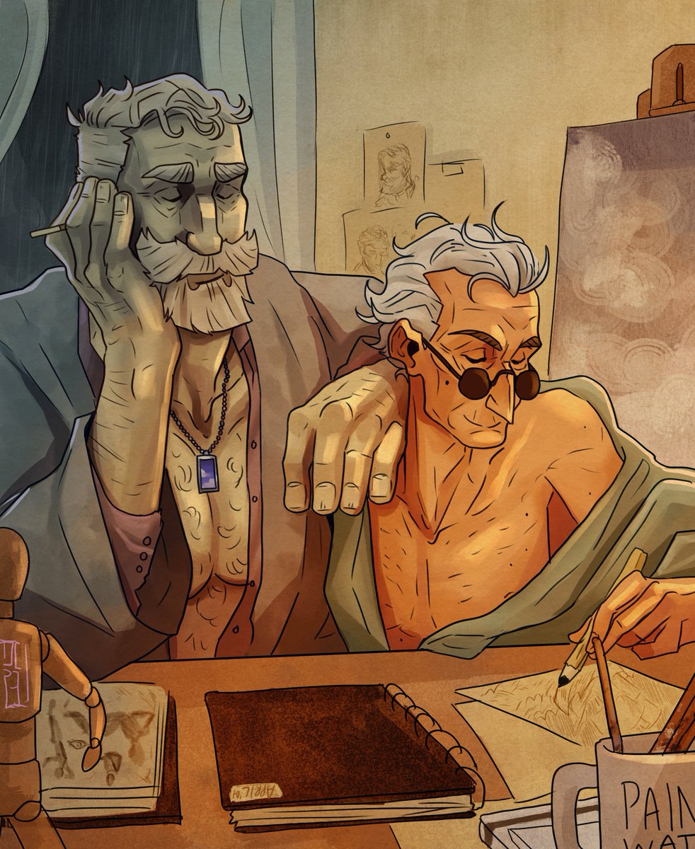 rainy day in the studio
.
.
#tma #themagnusarchives #fanart #peterlukas #simonfairchild #foggyskies