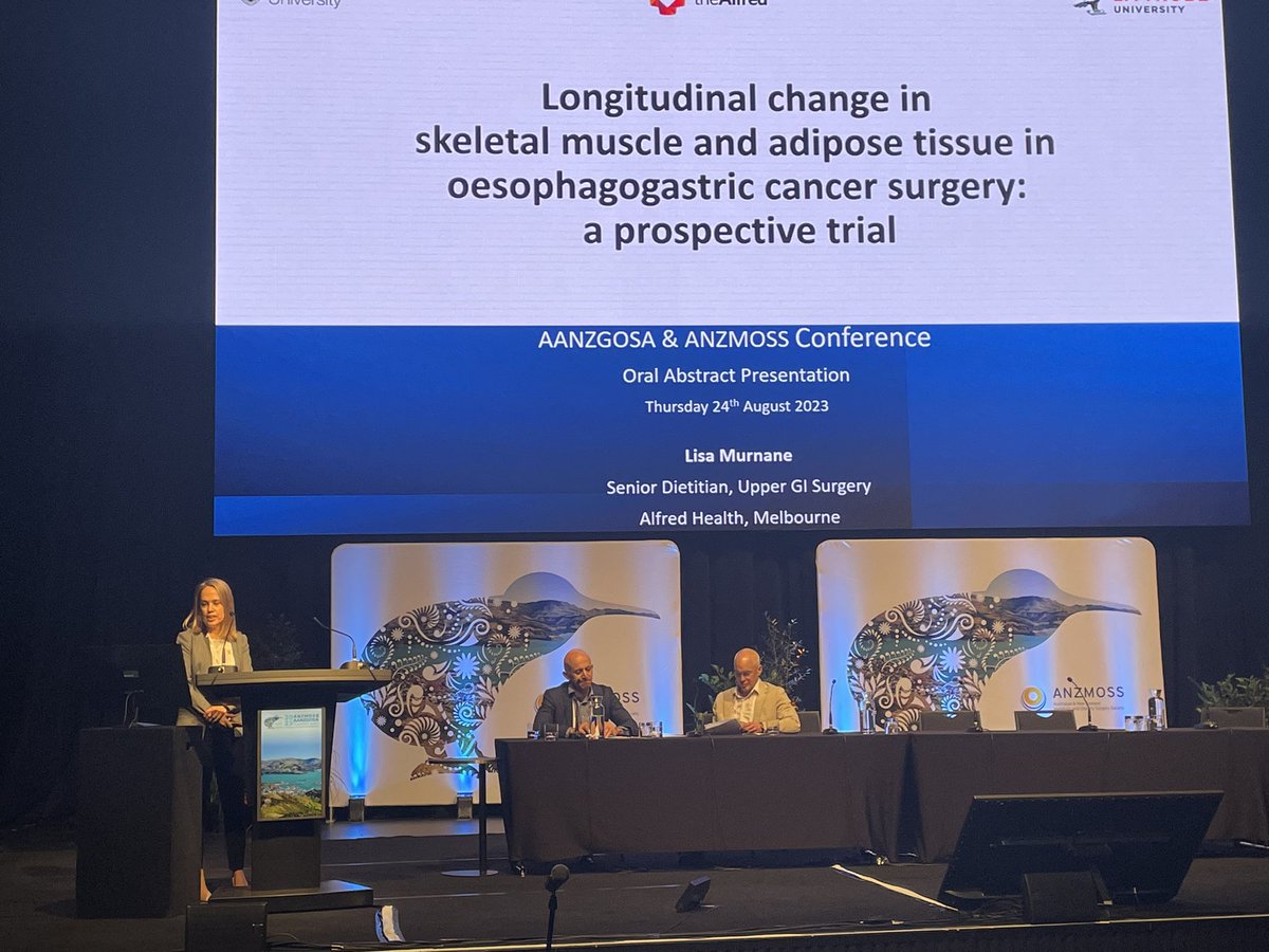 Body composition changes vary significantly pre- &amp; post-oesophagogastric cancer surgery.

Presenting results from my PhD research at the ANZMOSS AANZGOSA 2023 conference in Christchurch during the week. <a href="/aanzgosa/">AANZGOSA</a>