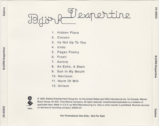 bjorkspears's tweet photo. Today marks the 22nd anniversary of the release of Björk's 4th studio album, Vespertine

It is Björk’s fastest selling album &amp; one of the highest acclaimed albums of all time with praise centred on its erotic, intimate mood &amp; sonic experimentation

What are your top 3 songs? https://t.co/cO06SvyRti