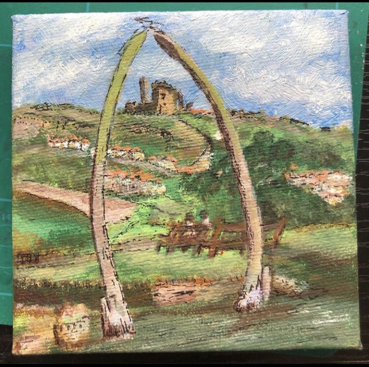 ButtonSteampunk's tweet image. Whitby - Coming Soon to My Etsy Shop. #Whitby #Steampunkbutton #painting #mixedmedia