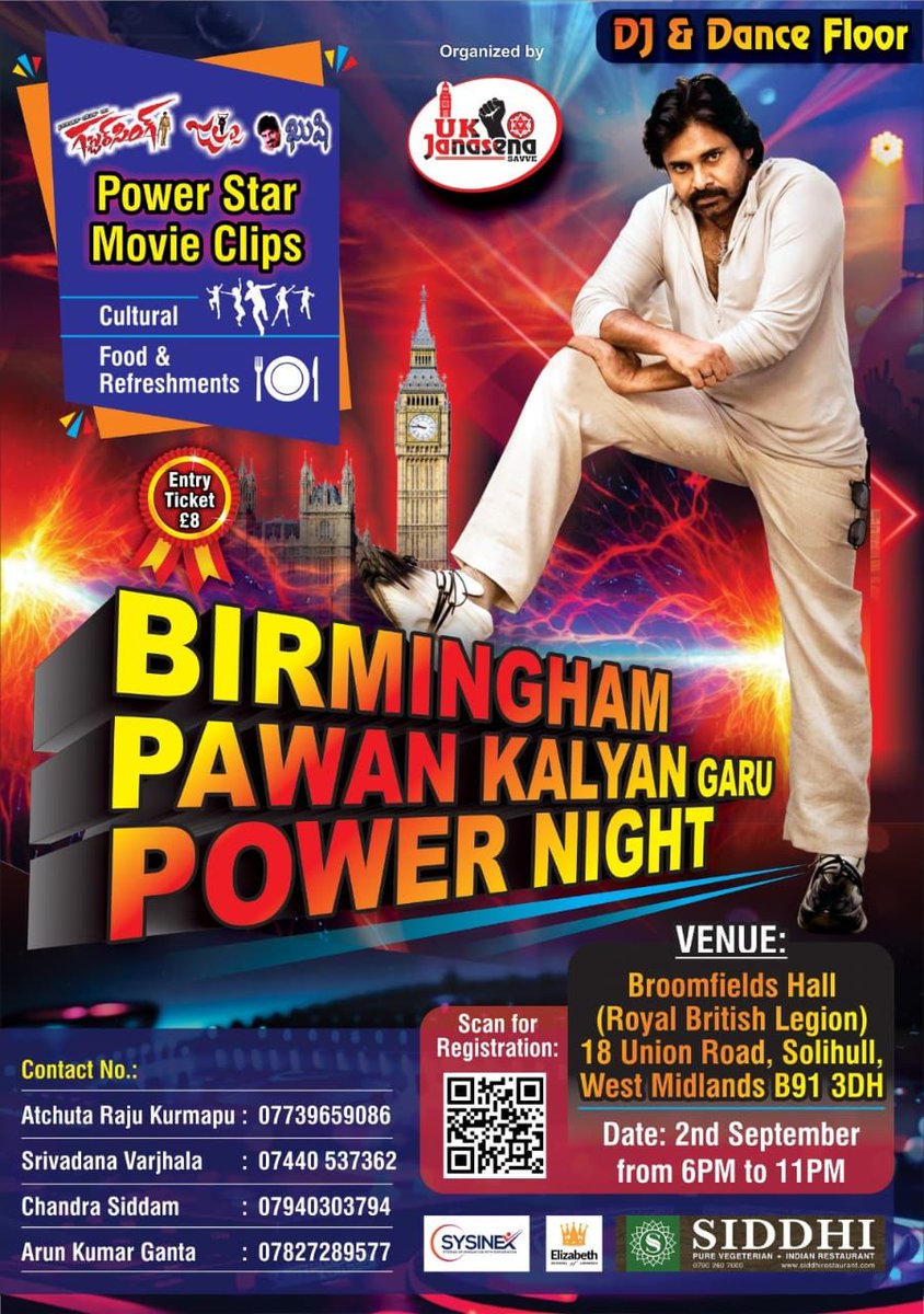 UK Janasena proudly organizing historic events across multiple locations in  UK in the eve of Shri Pawan Kalyan Garu Birthday on 2nd Sept 2023\, image size:844x1200