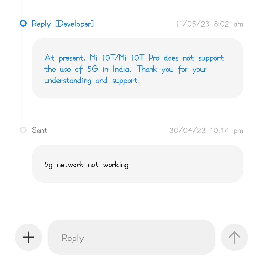 Great <a href="/Xiaomi/">Xiaomi</a> <a href="/XiaomiIndia/">Xiaomi India</a> <a href="/MiIndiaSupport/">Xiaomi India Support</a> . You sold thsi phone 2 years ago by saying its 5g phone and now this is your reply. #CheatingByXiaomi