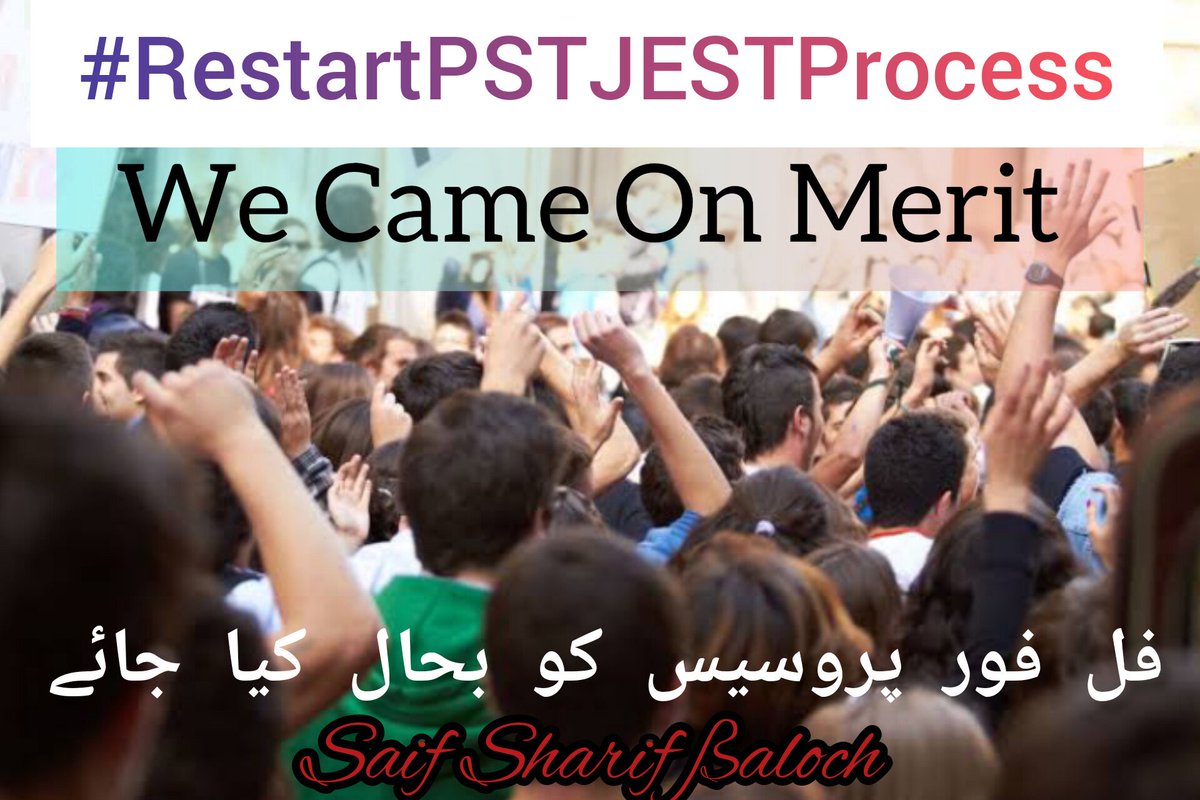 SaifSharifBalo1's tweet photo. As per Election commission there is no restrictions On PST &amp; JEST 2021 candidates it's On going process till 2025 With the Approval of Cabinet ASAP unfreeze the process Give appointment orders
We Request to CM Sindh &amp; Education minister
#RestartPSTJESTProcess 
@AkbarLaghari5 https://t.co/FmcRxI4gp3