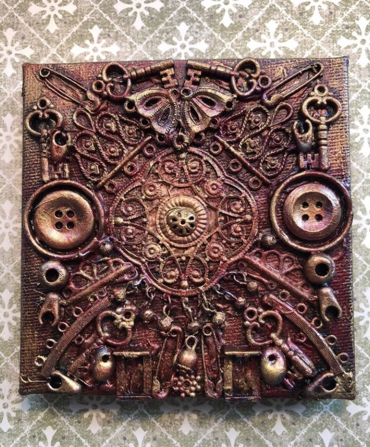 ButtonSteampunk's tweet image. Renaissance - Available in My Etsy Shop Now! #Renaissance #steampunk #steampunkbutton #mixedmediaassemblage #mixedmedia #assemblage #buttons #artwork #art #etsy #etsyhandmade