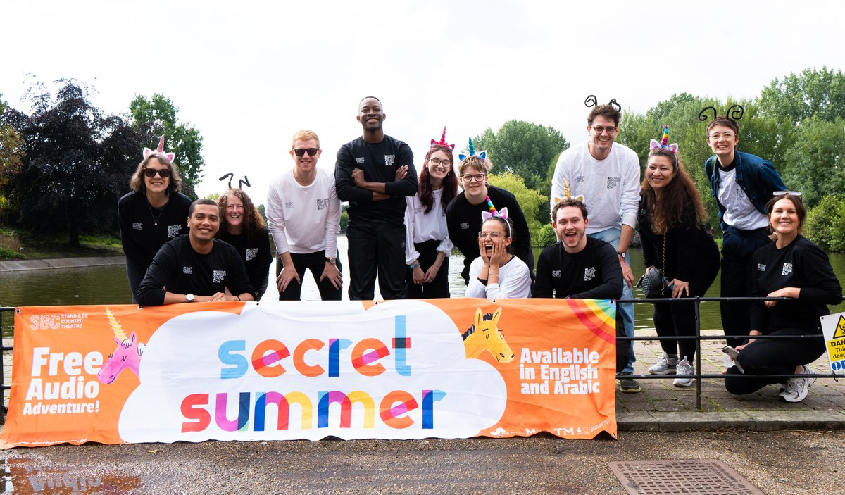 SBC_Theatre's tweet photo. Our team is ready to go! It’s time for the adventures to begin! #SecretSummer at Dunwood Park. Story walks from 12am-3pm! See you soon 🦄☀️🐿🌈🌼 🎶 https://t.co/g0O50X3Uwt