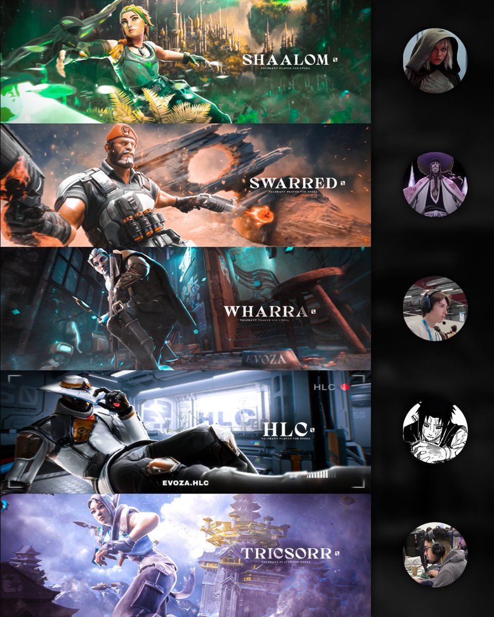Recent work for <a href="/EvozAEsport/">EvozA Esport</a> valorant team 🎨