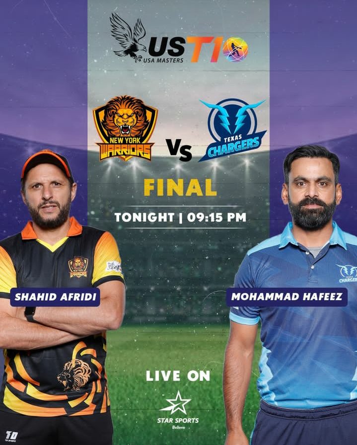 Two Great Pakistani All Rounders #MHafeez & #ShahidAfridi will head to head against each others 
in #USMastersT10 #T10League #AsiaCup2023 @MollyAshleySays
