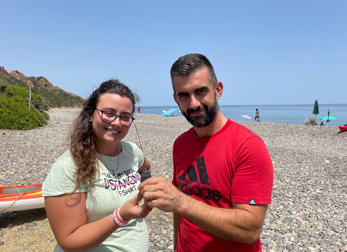 Kudos Alessia Cirillo &amp; Alessandro Langiu for recovering a pop-up satellite tag deployed on a shortfin mako in the Sicilian Channel! Med's human density threatens sharks but aids tagging. As tag neared Sardinia, back with us in <12 hrs! #TaggingHeroes #SharkSavers