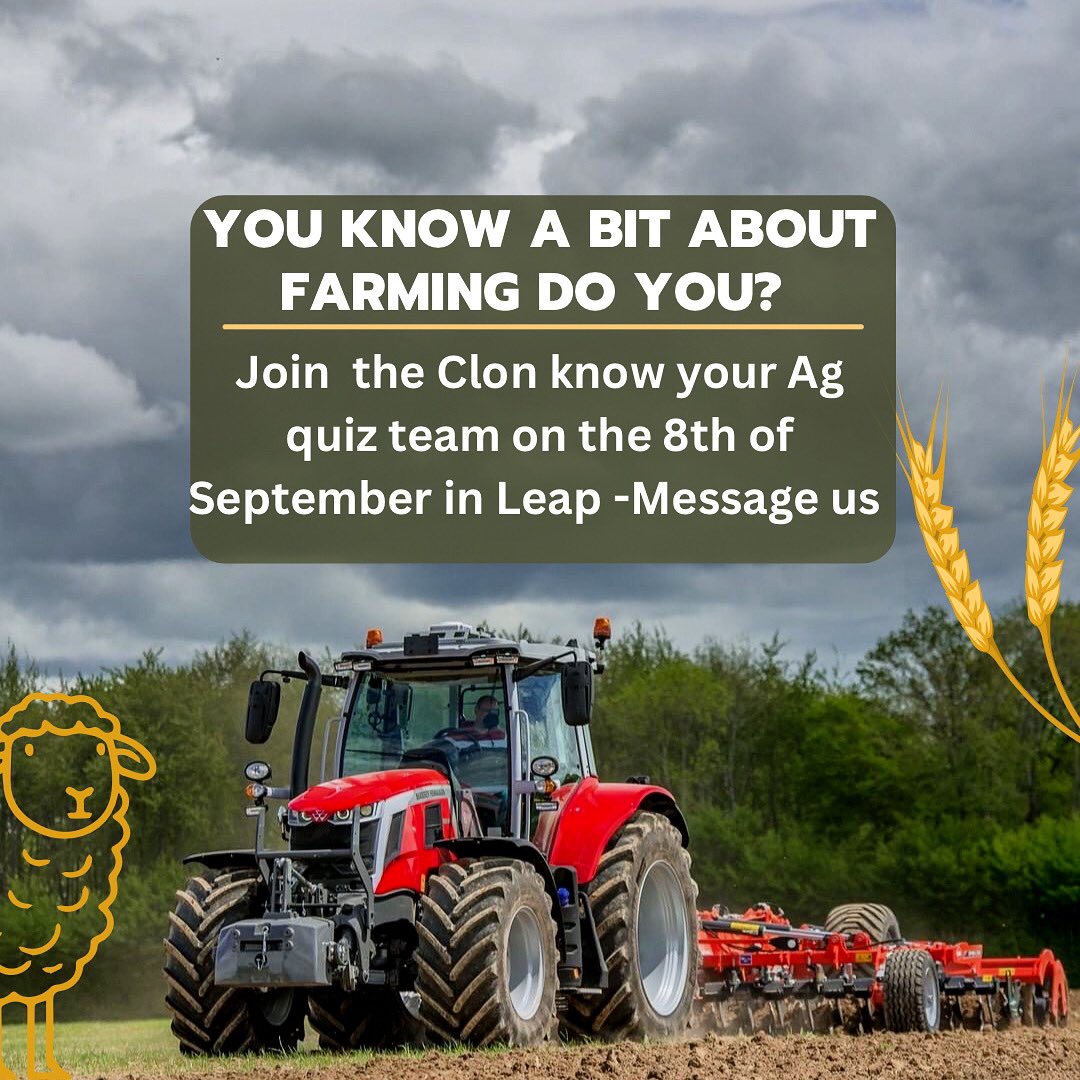 Sign up for the know your Ag Quiz, Carbery Round 8th September 
new members welcome #agriculture #farming #Macra #WestCork