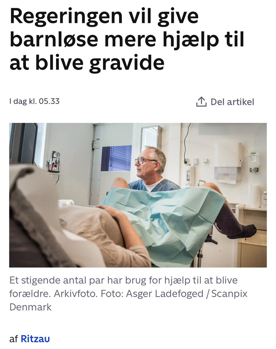 En vigtig styrkelse af fertilitetsbehandlingen. Vi foreslår at tilbyde ufrivilligt barnløse flere behandlingsforsøg til at blive gravide. Det vil gøre vigtig forskel❤️ Regeringen afsætte 45 mio på finansloven til styrke fertilitetsindsatsen #sundpol #dkpol nyheder.tv2.dk/samfund/2023-0…