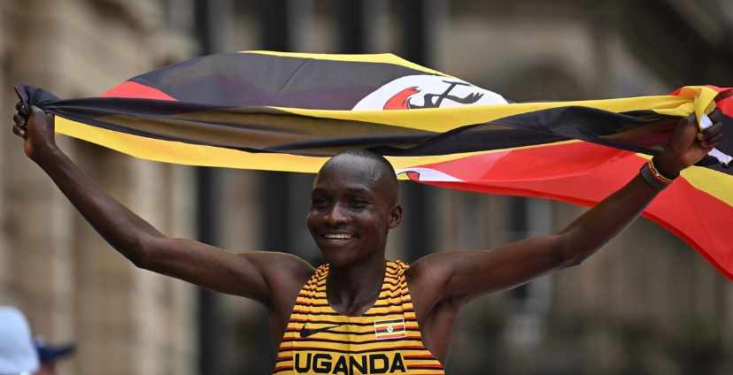 Ladies and gentlemen 🇺🇬🇺🇬 A standing ovation 👏 👏 to our and your World champion #VictorKiplangat God’s visitation is real this morning, This is the day the Lord has made, that we will rejoice and be glad in it 🙏🏾 Congratulations brother Team Uganda 🇺🇬 to the world