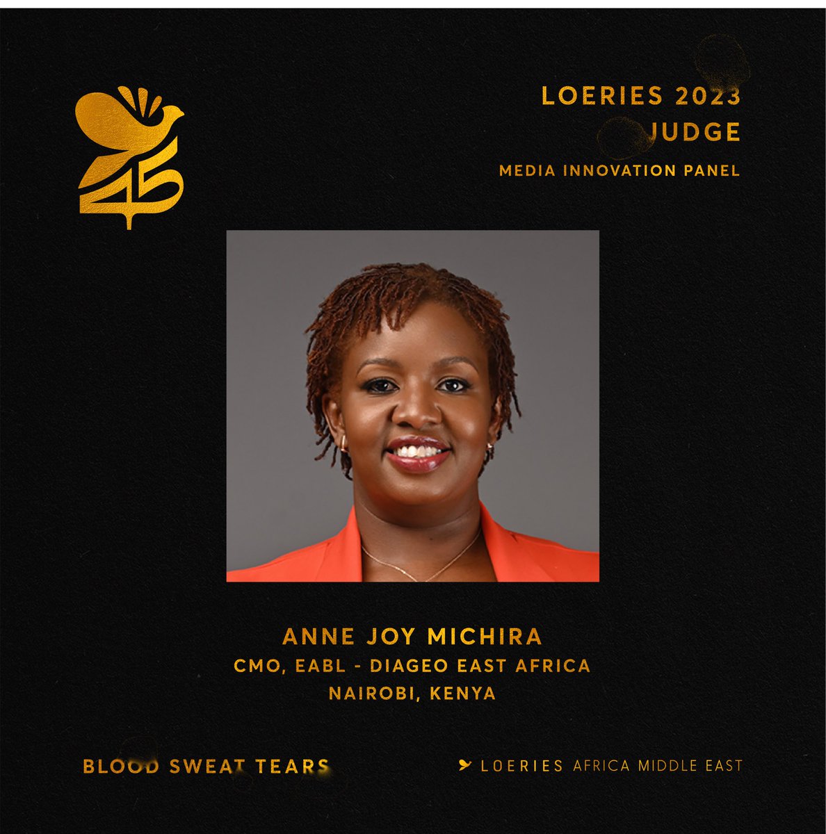 AJ_Michira's tweet photo. The Loeries are Africa &amp; Middle East’s premier awards, winning a Loerie is the highest accolade for creativity and innovation. I am honoured to have been asked to be a judge for the 45th edition! @Loeries
 #BloodSweatTears #CreativeExcellence #Loeries2023 #LoeriesJudge2023 https://t.co/6dgtecHAFx