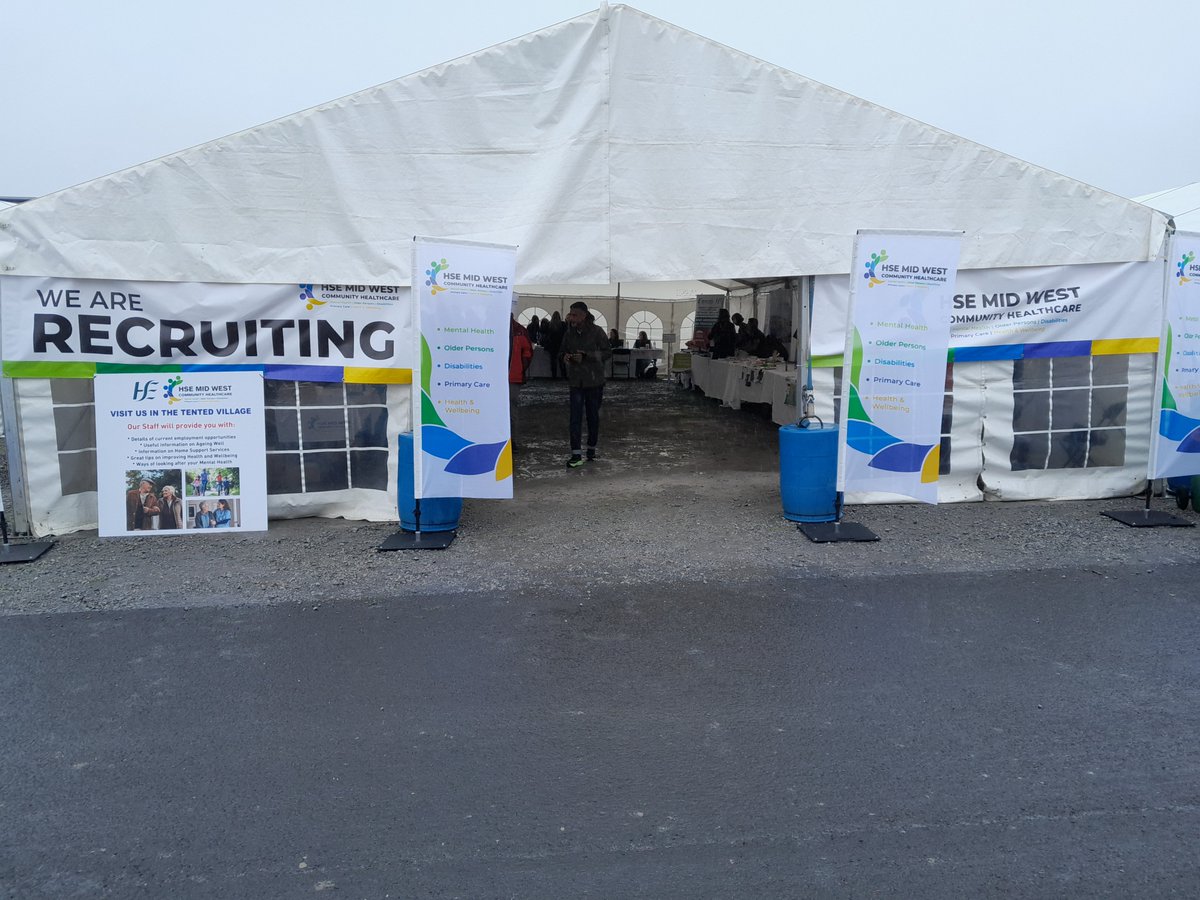 All set to go here at the Limerick Show in Limerick Racecourse. Be sure to call into our marquee where our staff have some amazing stalls, freebies, gifts, advice on services and recruitment opportunities. We are in the third marquee close to the kiddies entertainment.