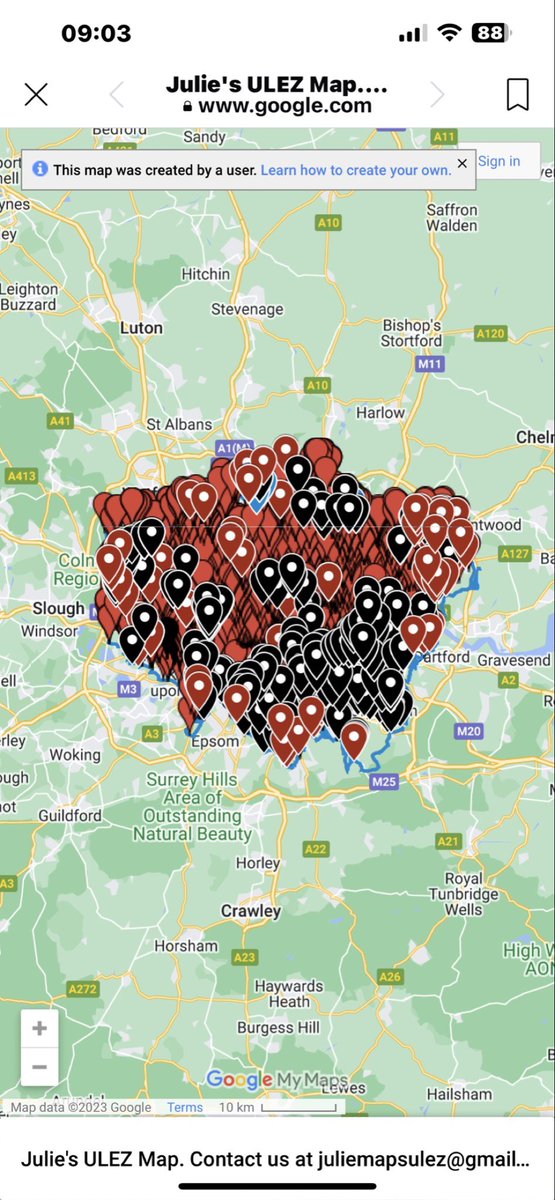 More black pins with every passing day as the #ULEZExpansion scameras are removed. 

A beautiful thing to see.

Chairman Khan thought he was on to a money spinner. Turns out he’s found himself in a money pit. 🙏🏼