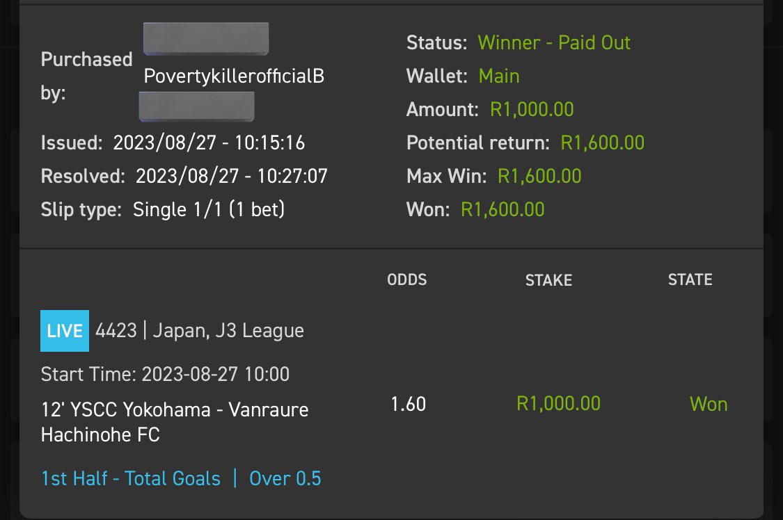 R600 profit in 13 mins, boom💥 🤯😭

Morning profit, congratulations if you went in!

Share screenshots of your wins and like or retweet if you ready for more

Want R50 to bet with now?
Get it when you use Promo code PK50 when signing up with <a href="/Easybet_SA/">Easybet South Africa</a> ⬇️