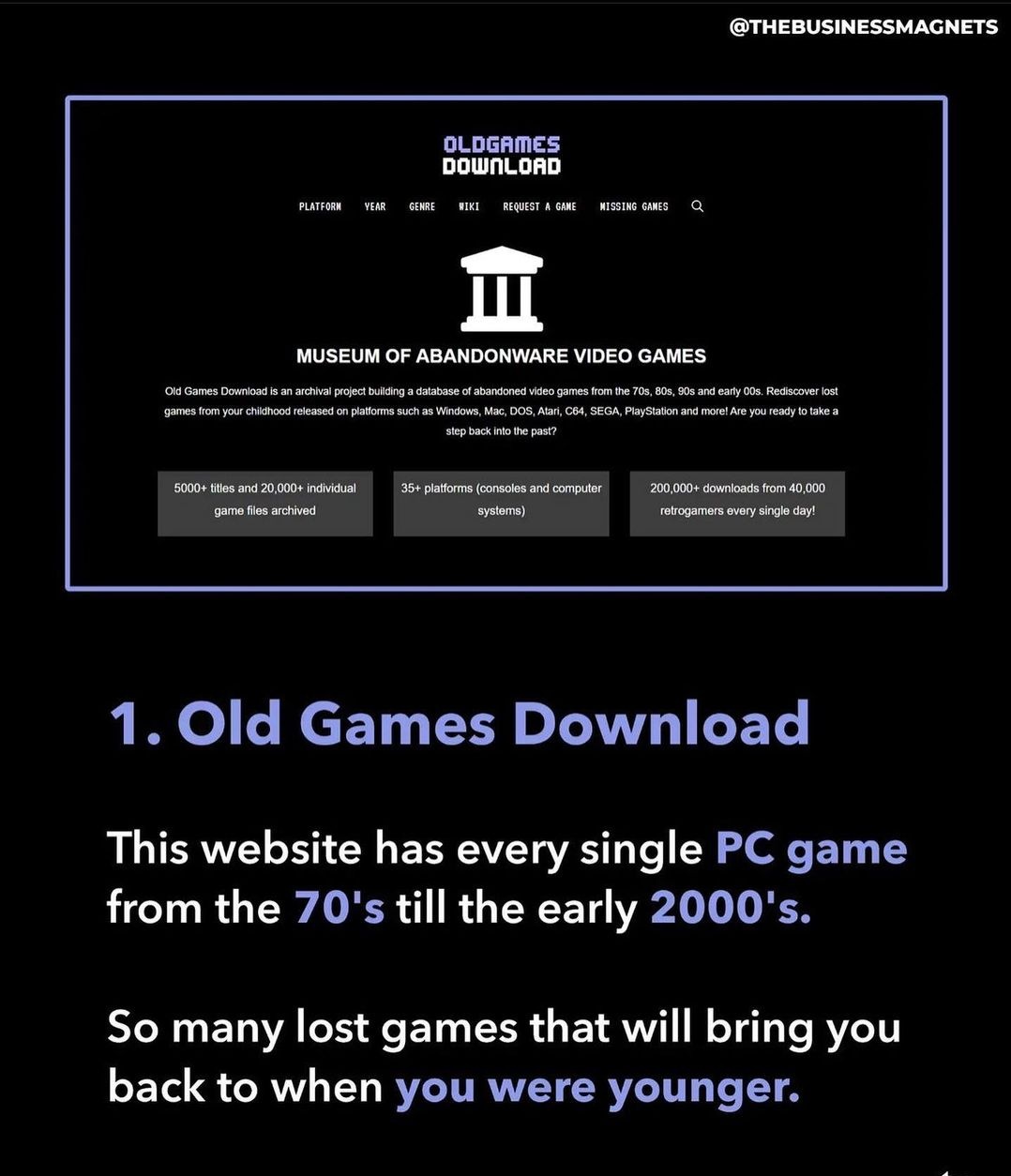 Old Games Download - Abandonware and Retrogaming