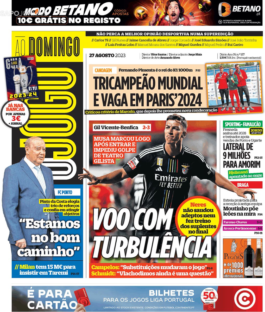 EuSouZarolho's tweet photo. Este fenómeno intriga-me.
Como é que o 3 jornais desportivos usam a mesmíssima foto de capa? https://t.co/TpIDQMtjyw