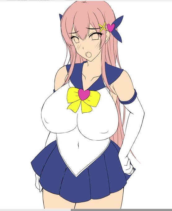 セーラーコスにも仮色置きをば〆(*'∀`*)b