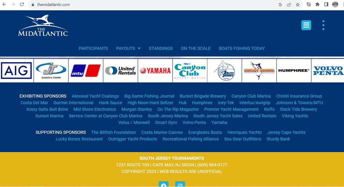 Seasaver's tweet photo. The MidAtlantic Tournament Aug 20-25, 2023

Corporate sponsored biodiversity loss and ecocide

181 Boats

Prize money for killing IUCN Red List threatened species like blue marlin $5,790,020

Major sponsors @ABVolvoPenta @AIGinsurance @MorganStanley @ScaniaGroup

The competitive, incentivised targeting of the largest remaining animals in an already overfished population is a recipe for disaster.

We should all be demanding why millions of marketing dollars from these supposedly responsible companies is being poured into this unethical environmental destruction.