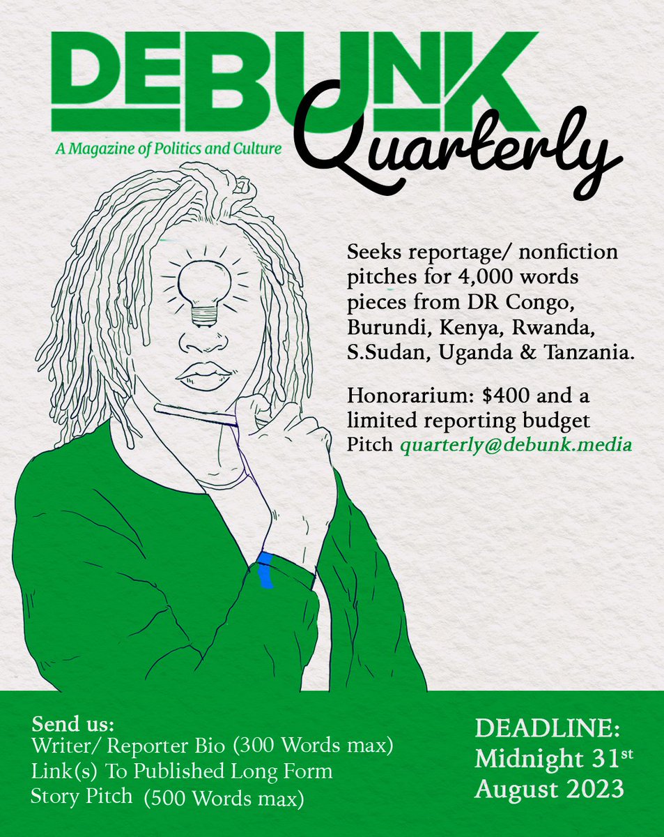 Debunk Quarterly Call-Out! 📢 ONLY 4 DAYS LEFT! 📩 Submit your pitch at: quarterly@debunk.media Please include: 1. Writer/Reporter Bio: Up to 300 words. 2. Sample Works: Link(s) to your published long-form pieces. 3. Story Pitch: Not exceeding 500 words. ⏰ Deadline:…