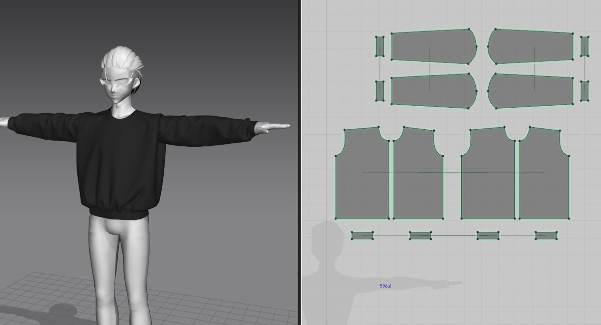 MykhoVT's tweet photo. I'm new to sewing patterns and fitting clothes but I think that being able to make this for avatars is pretty neat https://t.co/qQqLJI6wLm