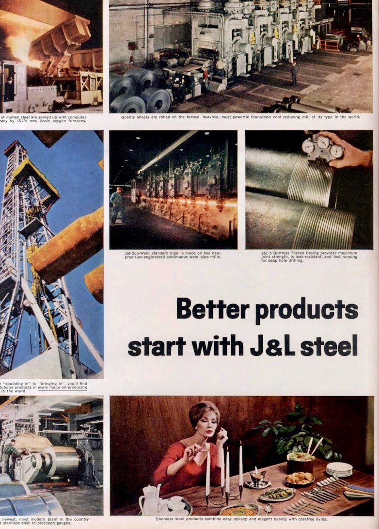 In #AUGUST 1960
‘Better products start with J & L Steel’
🧵👇
#steelmill #blastfurnace #steelproduction