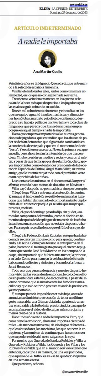 Vengo solo a dejarles la columna de hoy en <a href="/eldia/">El Día</a> (entregada el viernes y atropellada por la avalancha de sucesos) y me voy por donde vine. 
Pero sirva para recordar de dónde vienen estos abusos y quién los jalea y los perpetúa. 

#SeAcabó