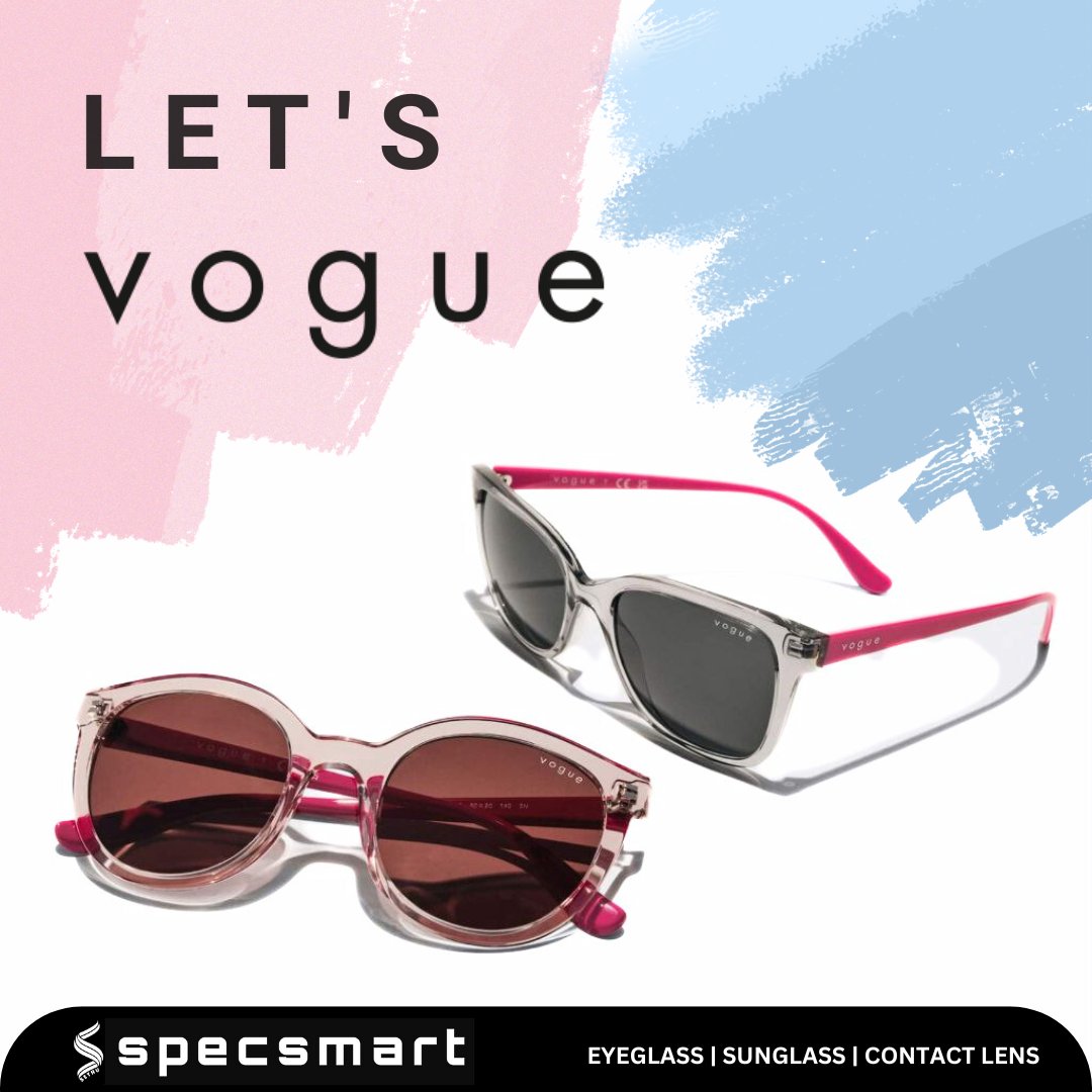 'Let's Vogue like nobody's watching. Unleash your inner fashionista with Vogue Eyewear's stunning collection. Get ready to turn heads! 👀👓 #TurnHeads #LetsVogue'