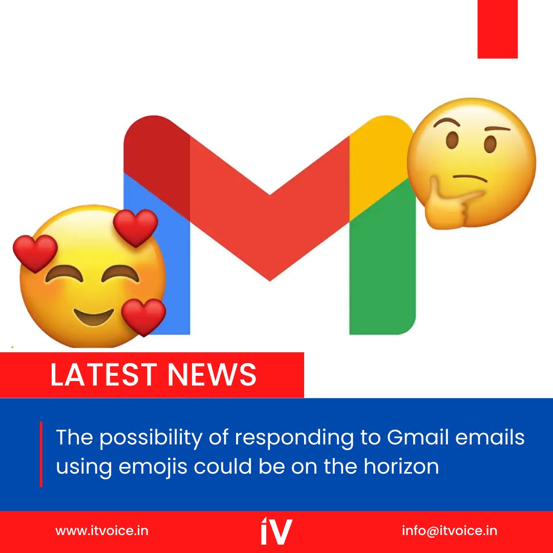 itvoice's tweet image. Google&apos;s Gmail could soon introduce a fresh functionality allowing users to reply to emails using emojis. 

#GmailEmojis #EmailResponses #CommunicationUpdate #EmojiIntegration #TechInnovation #EmailCommunication #DigitalExpressions #EnhancedEmailing #GmailFeatures