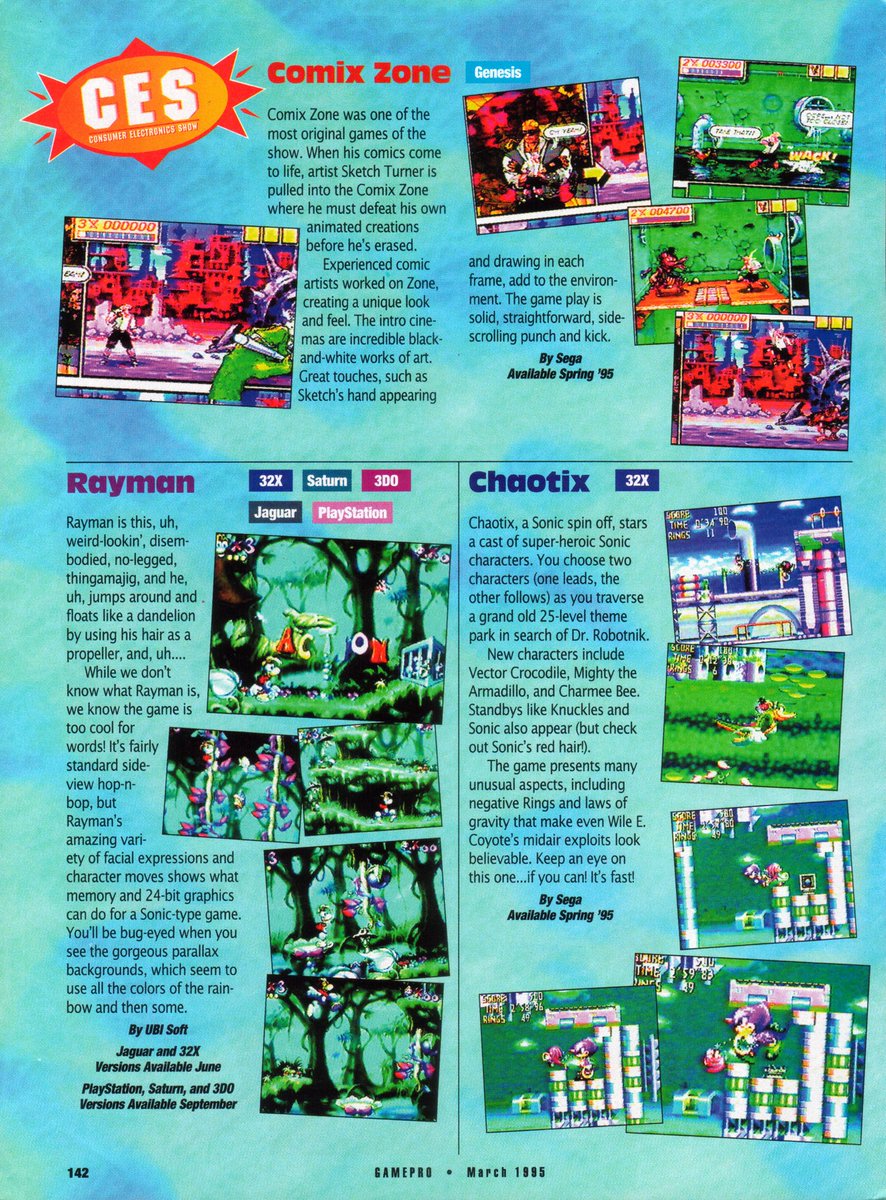 Retrofuge1's tweet image. You mean to tell me that #Rayman not only had a Sega 32X version but it had a planned 3DO version?! Even the 32X and 3DO were scheduled to be released during June and September of 1995 respectively. That’s wild!