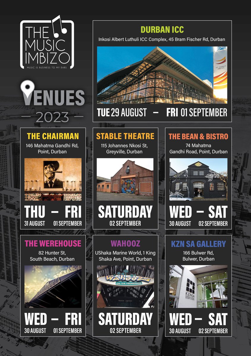 themusicimbizo's tweet photo. The Music Imbizo venues! 

Secure your spot Now!  tickets are available at R350.00 from any Pick n Pay store nationwide or @webtickets 🎫
#themusicimbizo2023 #durbanicc #musicafrica #musicconferance https://t.co/iEXw2AvO5l