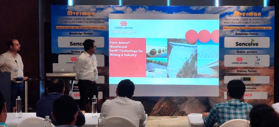 GeoquestIndia's tweet image. Terre Armée India was an Oration Partner at @ManojVerman's recently concluded 4-day training program on Understanding &amp;amp; Assessing Slope Stability in Open Pit Mines, in #Kolkata.

Tanmay Duttagupta, Sambit De, Muhibuddin Kazi, and Anubhav Yadav participated in this course.
