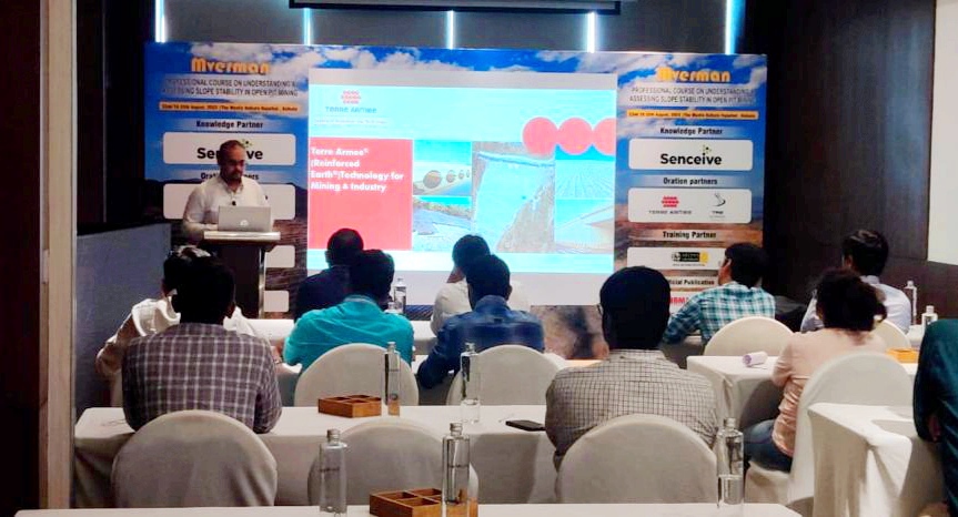 GeoquestIndia's tweet image. Terre Armée India was an Oration Partner at @ManojVerman's recently concluded 4-day training program on Understanding &amp;amp; Assessing Slope Stability in Open Pit Mines, in #Kolkata.

Tanmay Duttagupta, Sambit De, Muhibuddin Kazi, and Anubhav Yadav participated in this course.