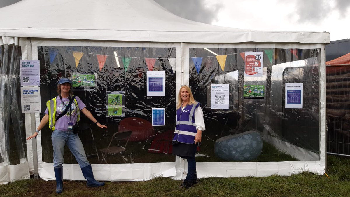 Day four - our final day at @Creamfields this year. Come and say hi at the help tents #harmreduction