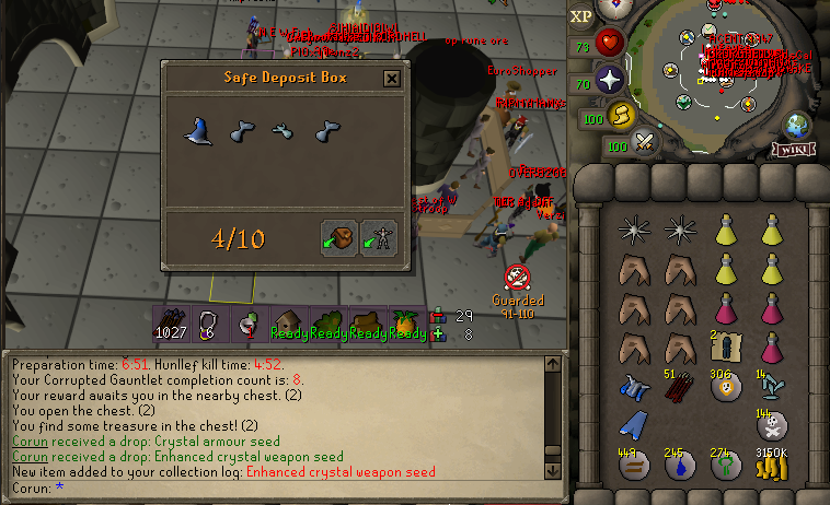 corun_rs's tweet image. It appears I am spooned. 8kc enhanced + armour seed same chest on DMM. #deadmanmode