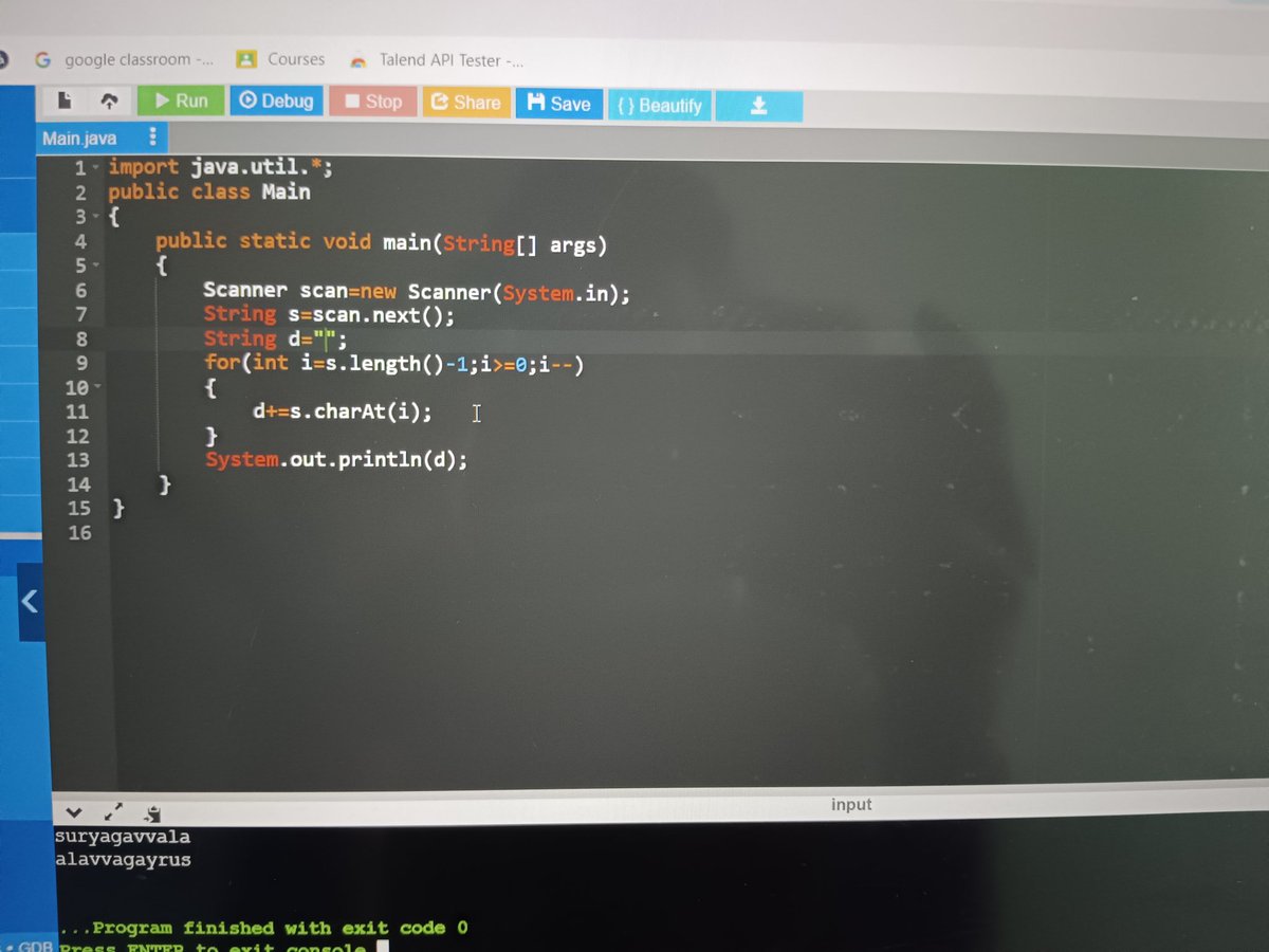 chandrasur58652's tweet photo. Hi I resumed by #100daysofcoding after one week break
Today I learn reversing string
Duplicate words in a string
#java #100codingchallenge
#Day20
I hope from now onwards there is no breaks https://t.co/CDrQzK3A0U