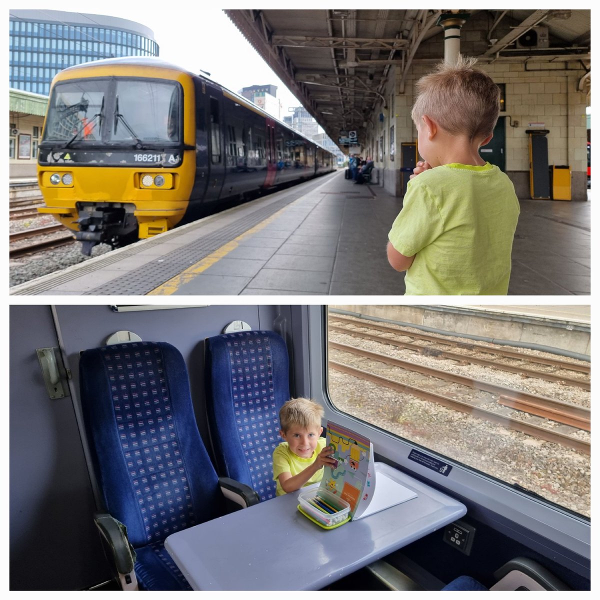 ukrailadventure's tweet image. The Anadin has kicked in and I now feel as though I may just survive the day 😆 we've just boarded our #class166 to Bristol and managed to bag a couple of the old first class seats. It's in the old FGW livery too which is always a bonus!