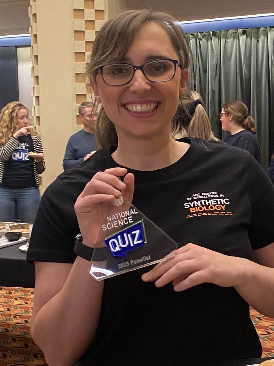Woo hoo! <a href="/erpfieee/">Paige Erpf</a> on the winning <a href="/NationalSciQuiz/">National Science Quiz</a> team. <a href="/Macquarie_Uni/">Macquarie University</a> #syntheticbiology