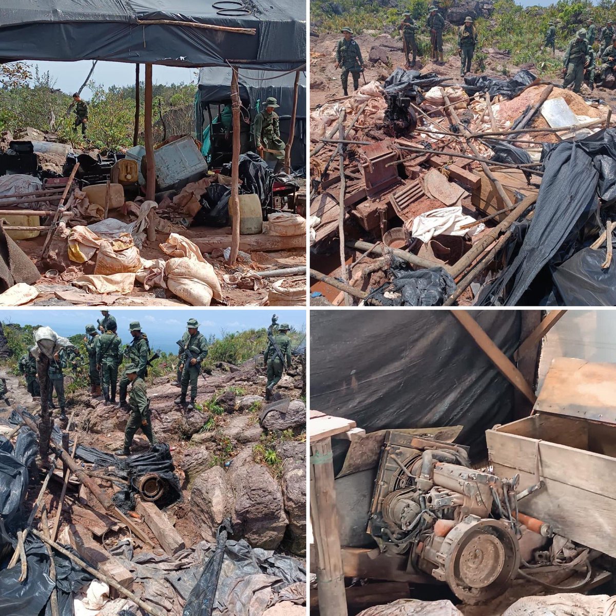 Esta es la cima del Tepuy ancestral Cerro Yapacana ! Donde, desde el 20 de agosto hasta la fecha se han desalojado más de 1200 mineros ilegales que han violado arbitrariamente y flagrantemente el ordenamiento jurídico territorial. La ignorancia de la ley no excusa de su