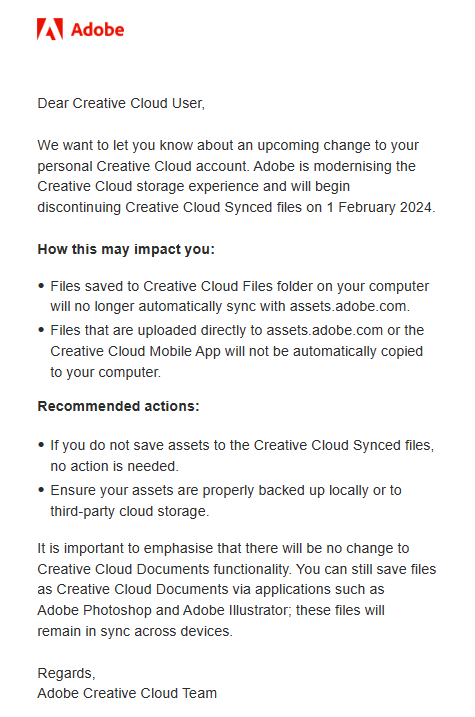 LauraWebdev's tweet image. Good to know that @Adobe @AdobeCare will remove &quot;Cloud&quot; from &quot;Creative Cloud&quot;.