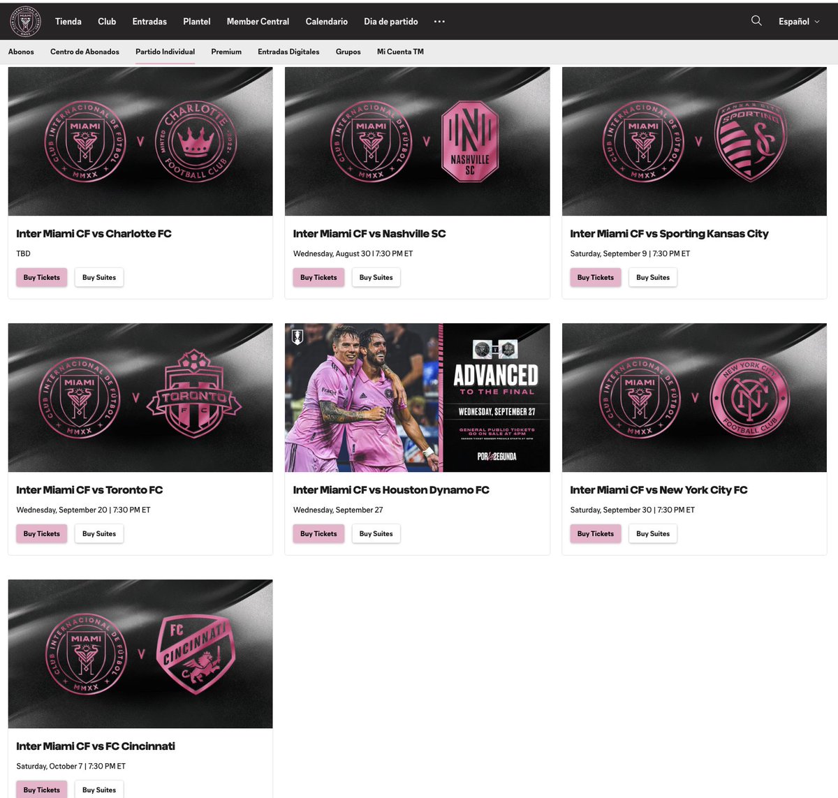 harrylpg's tweet image. 🟡Como comprar entradas para ver a MESSI en Miami

🔶Si no estas en MIAMI:
1. intermiamicf.com
2. Pica en "SINGLE MATCH TICKTES" y ahí aparecen todo los partidos futuros. Elegí el que coincida con tu fecha de viaje.
3. Te redirecciona a Ticketmaster y te da 8 minutos para…