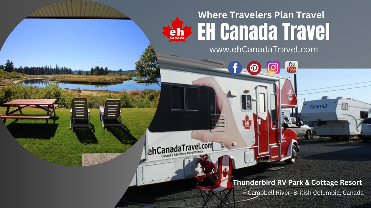 EH Travel Feature - Thunderbird RV Park and Resort is on the Tyee Spit between the mouth of the Campbell River and Discovery Passage.  
***
ehcanadatravel.com/british-columb…
***
#ehcanadatravel #explorecanada #explorebc #ourbc #travelmatters #tourismmatters