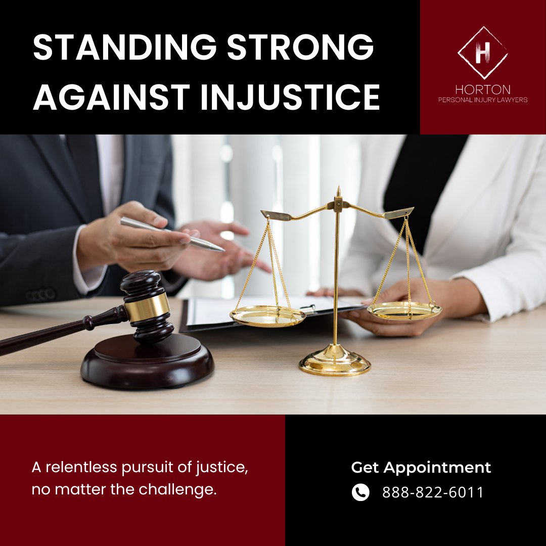 Standing strong in the face of injustice. Our pursuit of justice knows no bounds, regardless of the obstacles we encounter. Together, we can make a difference. ⚖️🔥

👉Book Now
☎️888-822-6011
🔗callhorton.com
.
.
.
#unyieldingjustice #fightingforfairness #championingrigh