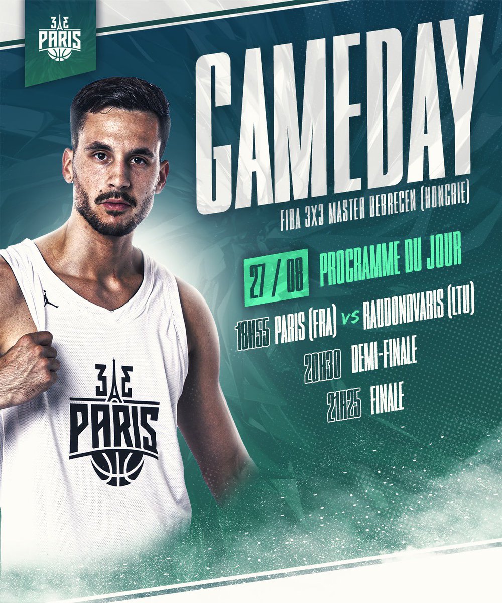 LET’S GO ! ⚔️💚 Dernière ligne droite pour Paris au @FIBA3x3 Master de Debrecen 📺 YouTube.com/FIBA3x3 & @skweektv