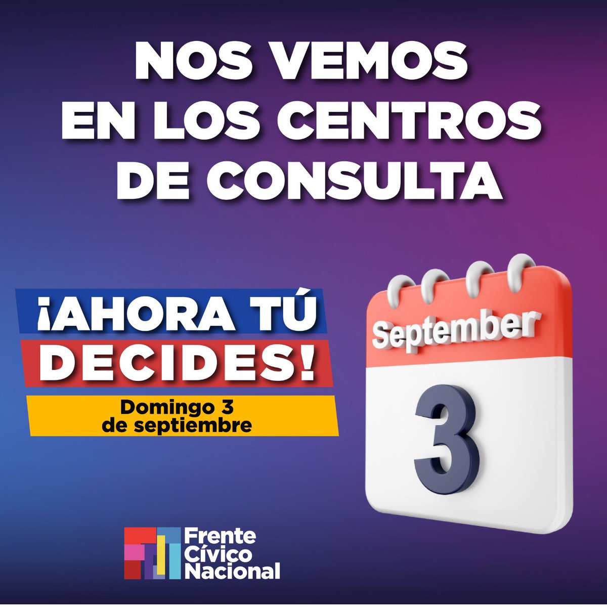 Es momento de mostrar de qué estamos hechos, #AhoraTudecides 🩷❤️💛💙
¡Participa el próximo #3S! 
𝗦𝗼𝗺𝗼𝘀 𝗹𝗮 #𝗠𝗮𝗿𝗲𝗮𝗥𝗼𝘀𝗮