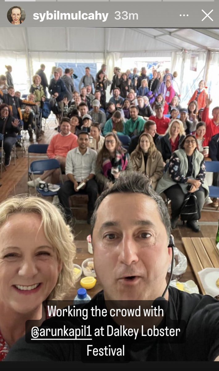Great  📸 selfie with Sybil Mulcahy and Chef Arun Kapil it captures the moment for sure! 
#DalkeyLobsterFestival