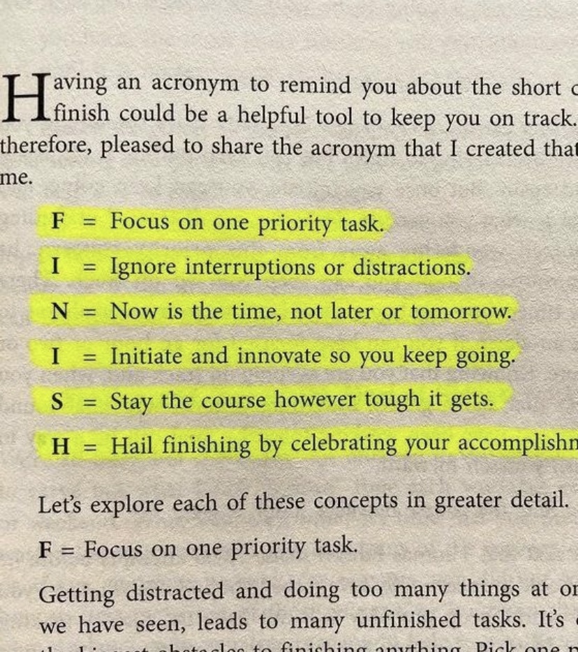 #BeDisciplined
'Finish everything you start'